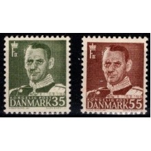 1951. Danmark. Frederiks IX. Suppleringsværdier. Postfrisk.